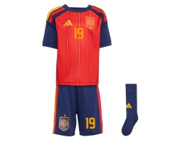 Španielsko Lamine Yamal #19 Domáci Detský futbalový dres MS 2026 Krátky Rukáv (+ trenírky)
